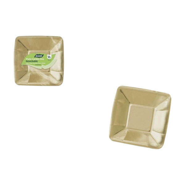 Geschirr-Set Algon Gold 18 cm 12 Stücke (18 Stück)