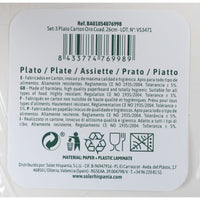 Geschirr-Set Algon Gold 26 cm 3 Stücke (18 Stück)