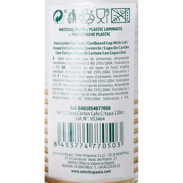 Gläserset Algon Braun 120 ml 12 Stücke (18 Stück)