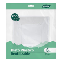 Geschirr-Set Algon Kunststoff 18 cm 6 Stücke (24 Stück)