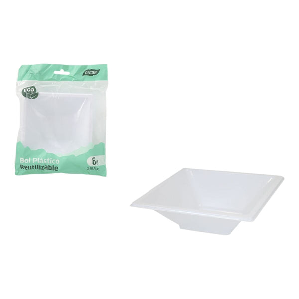 Satz für Appetithäppchen Algon Kunststoff 250 ml 12 x 12 x 2 cm 6 Stücke (36 Stück)