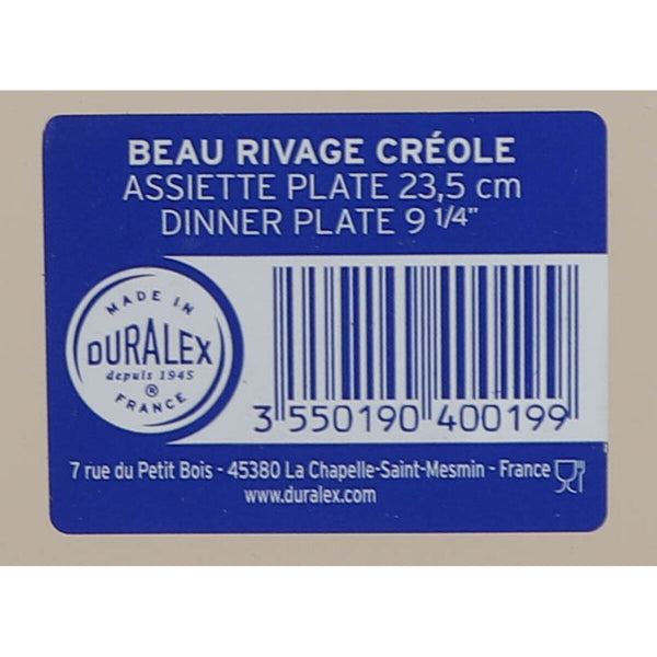 Flacher Teller Duralex Beau rivage Ø 23,5 cm (48 Stück)