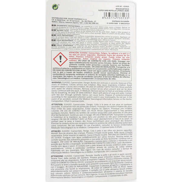 Sekundenkleber Bricotech Super 5000 8 g (24 Stück)