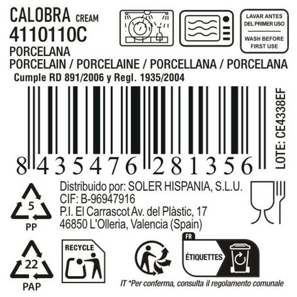Salatschüssel La Mediterránea Calobra (16 Stück)