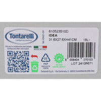 Mülleimer mit Pedal Tontarelli Idea Grau 18 L (4 Stück)