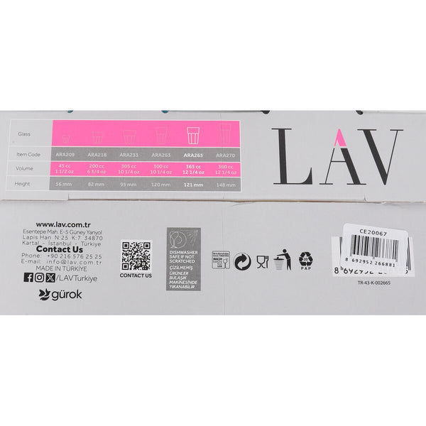 Gläserset LAV ARAS 4 Stücke (6 Stück)