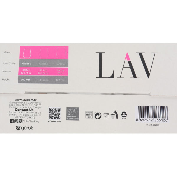 Gläserset LAV GAIA 4 Stücke (6 Stück)