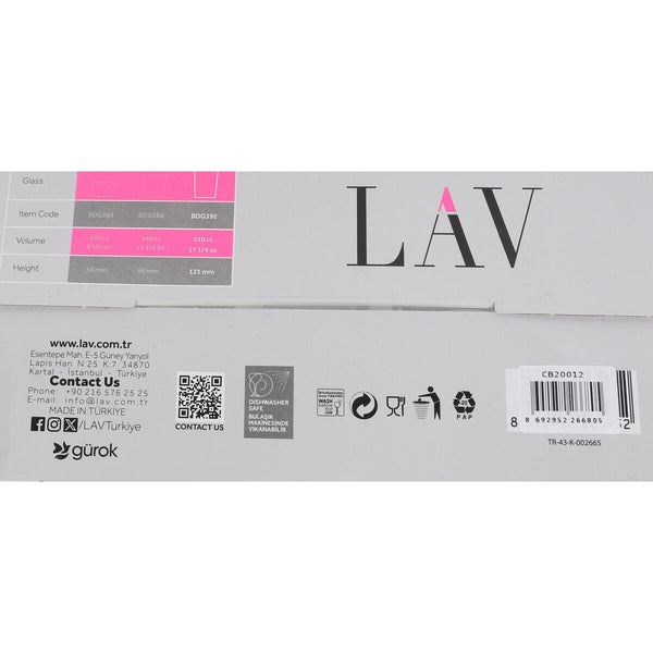 Gläserset LAV BDG392PBT.60 515 ml (6 Stück)