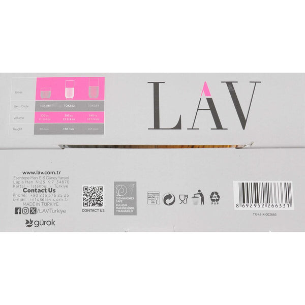 Gläserset LAV TOKYO 4 Stücke (6 Stück)