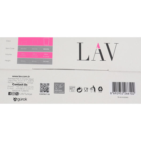 Gläserset LAV BDG392SB4942 515 ml (6 Stück)