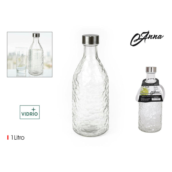 Glas-Flasche La Mediterránea Metall Glas 1 L (12 Stück)