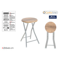 Hocker Confortime Holz Metall 30 x 30 x 46 cm (6 Stück)