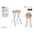 Hocker Confortime Holz Metall 30 x 30 x 46 cm (6 Stück)