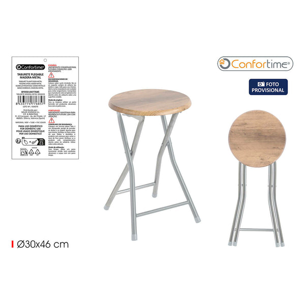 Hocker Confortime Holz Metall 30 x 30 x 46 cm (6 Stück)