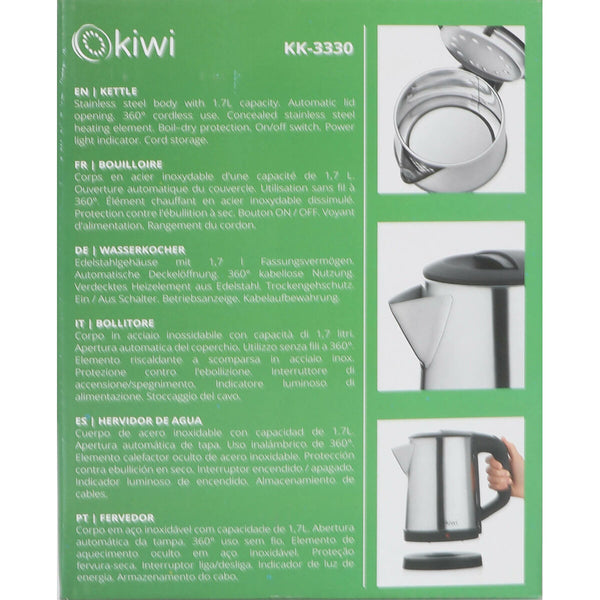 Wasserkocher Kiwi Stahl 1800 W 1,7 L (4 Stück)