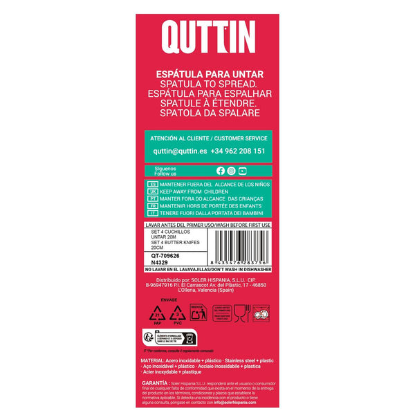 Küchenmesser Quttin Basic 8 cm 4 Stücke (18 Stück)