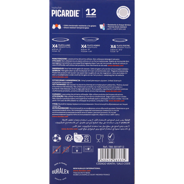 Geschirr Duralex Picardie Durchsichtig 12 Stücke (2 Stück)