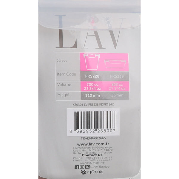 Lunchbox hermetisch LAV Blau Durchsichtig 700 ml (8 Stück)