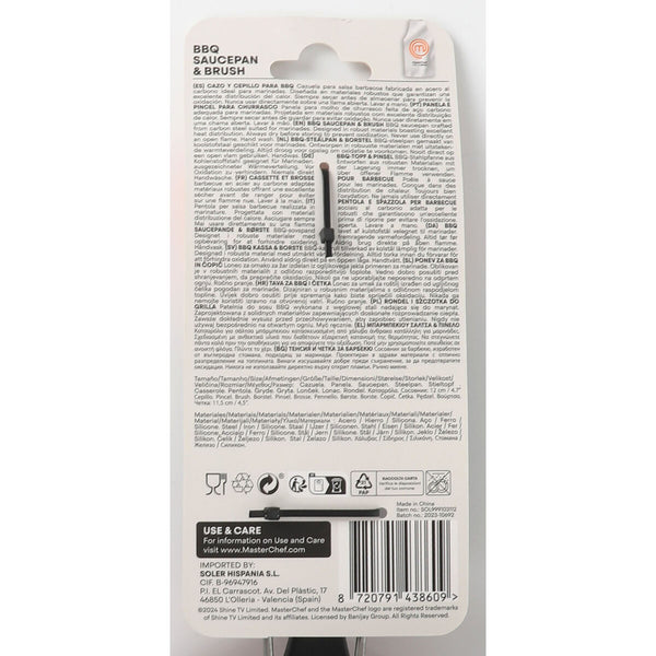 Grillwerkzeug-Set MasterChef 11,5 X 6 cm Pinsel (12 Stück)