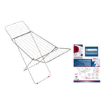 Faltbarer Wäscheständer 18 m Confortime Hibisco Silberfarben Metall 180 x 55 x 109 cm (6 Stück)