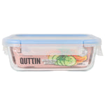 Lunchbox hermetisch Quttin Boho Durchsichtig rechteckig 1 L (6 Stück)