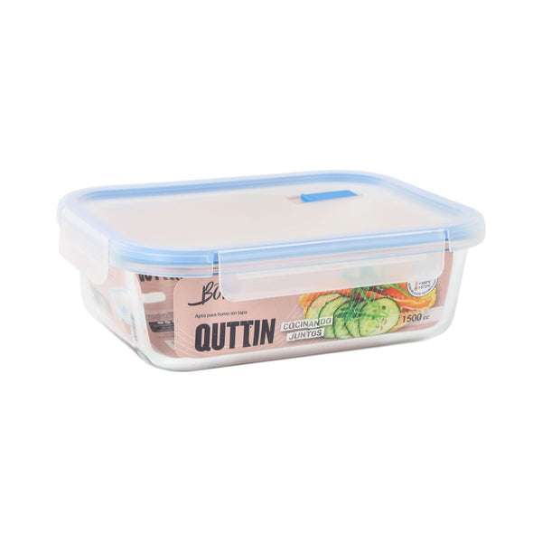 Lunchbox hermetisch Quttin Boho Durchsichtig rechteckig 1,5 L (6 Stück)