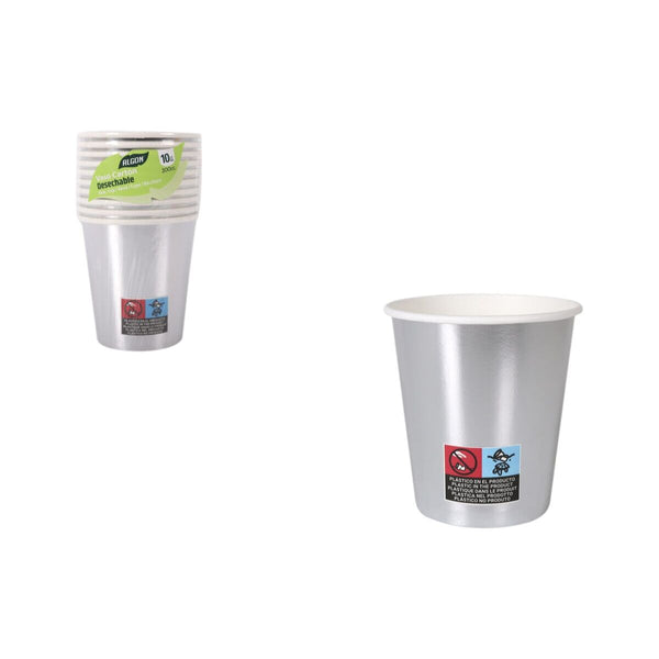 Gläserset Algon Silberfarben 200 ml 10 Stücke (18 Stück)