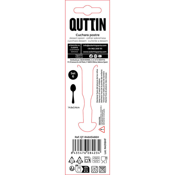Dessertlöffel Quttin Antartica 1,5 mm 6 Stücke (12 Stück)