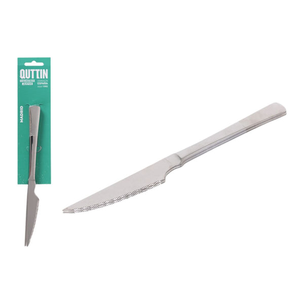 Steakmesser-Set Quttin Madrid Silberfarben Edelstahl 21 x 2 x 0,5 cm 2 Stücke (12 Stück)