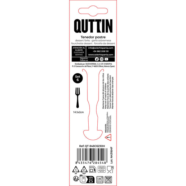 Gabel Quttin Madrid 14,5 x 2 x 1 cm 6 Stücke (12 Stück)