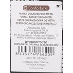 Mehrzweckkorb Confortime Metall 33,2 x 22,6 x 13,5 cm (10 Stück)