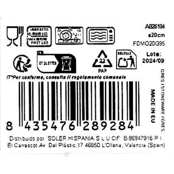 Dessertteller La Mediterránea Albus Ø 20 cm (12 Stück)