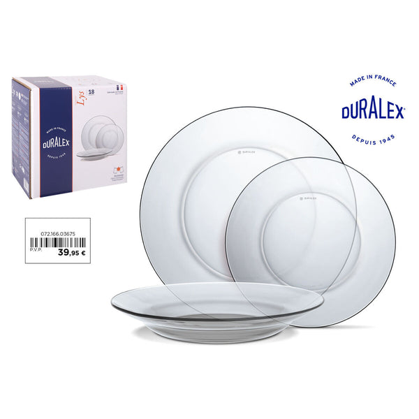 Geschirr Duralex Lys Durchsichtig 18 Stücke (2 Stück)