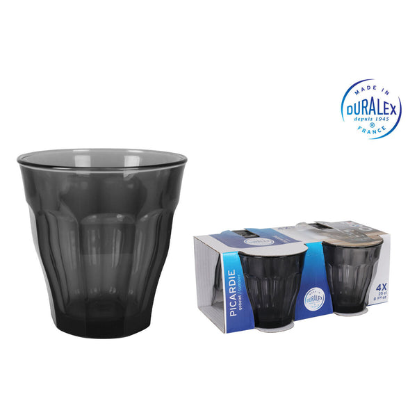 Wasserglas Duralex Picardie Schwarz Grau 250 ml 4 Stücke (12 Stück)
