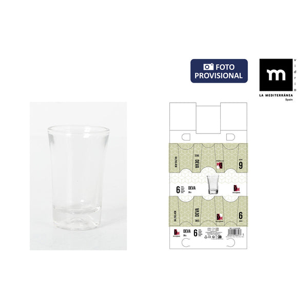 Schnapsgläser-Set La Mediterránea Deva 6 Stücke (12 Stück)