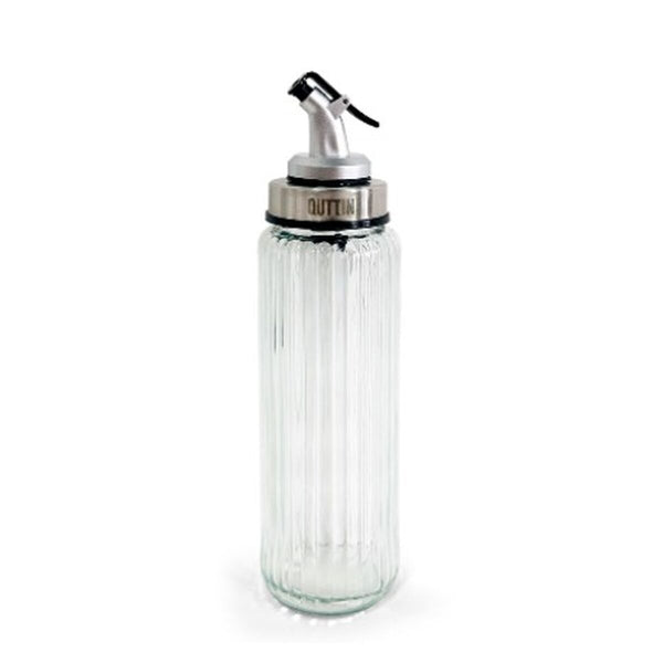 Ölfläschchen Quttin OTTICO Durchsichtig Silberfarben Glas 0,5 L 6 x 6 x 30,5 cm (24 Stück)