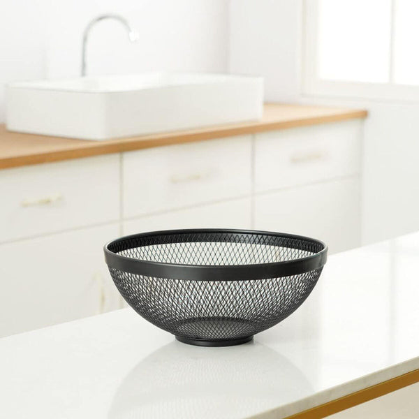 Obstschale Confortime Schwarz Metall 26 x 12,5 cm (12 Stück)