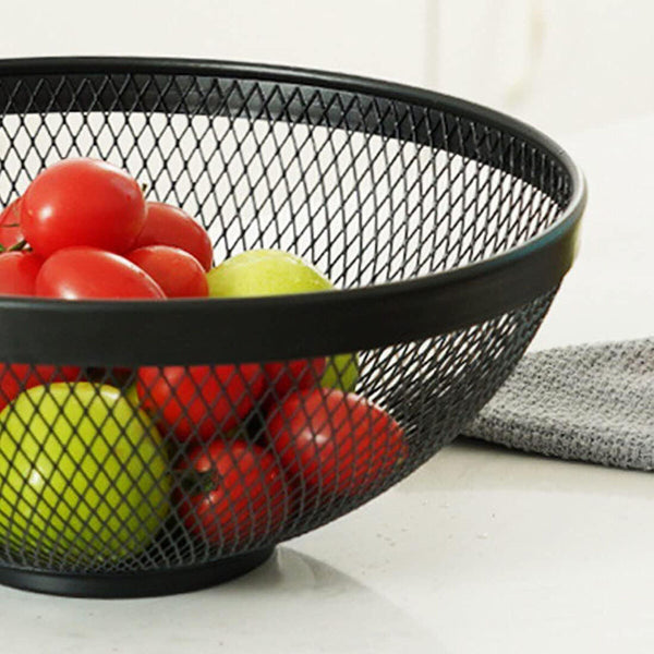 Obstschale Confortime Schwarz Metall 26 x 12,5 cm (12 Stück)