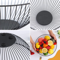 Obstschale Confortime Schwarz Metall 24,5 x 24,5 x 10 cm (12 Stück)