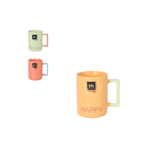 Tasse Kaffee und Tee La Mediterránea Love & Peace 90 ml (36 Stück)