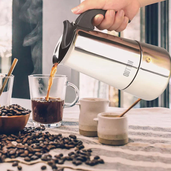 Italienische Kaffeemaschine Quttin 2 Kopper (6 Stück)