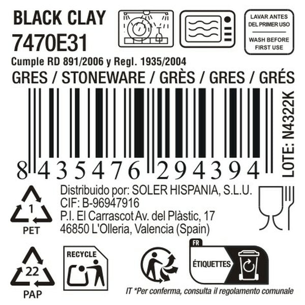 Kop La Mediterránea Black clay (36 Stück)
