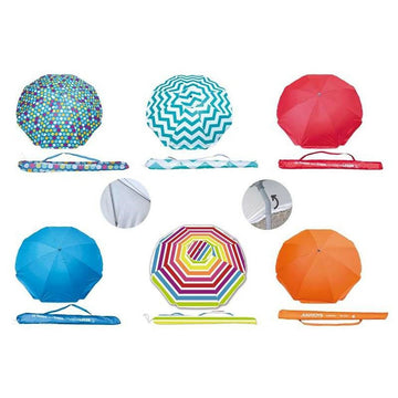 Solskærm Ø 200 cm Oxford UV-Schutz 8 Stäbe Aluminium