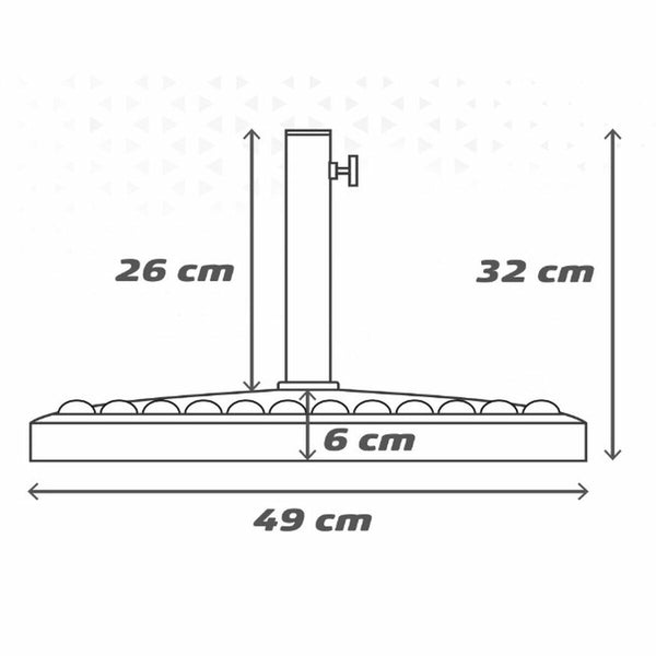 Fuß für Sonnenschirm Aktive 14 Kg Schwarz Stahl Polyesterharz 49 x 32 cm