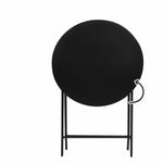 Table Klapptisch Aktive kreisförmig Schwarz Stahl 60 x 70 cm