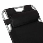 Liegestuhl Aktive Polyester 600D Stahl Schwarz 177 x 47 x 34 cm