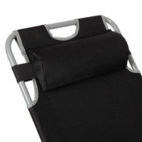 Liegestuhl Aktive Polyester 600D Stahl Schwarz 177 x 47 x 34 cm