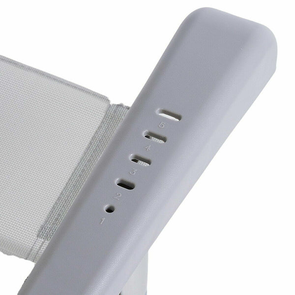 Gepolsterte Campingstuhl Aktive Neigbar Grau 44 x 55 x 101 cm