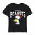 Herren Kurzarm-T-Shirt Snoopy Schwarz S