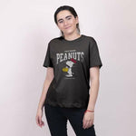 Herren Kurzarm-T-Shirt Snoopy Schwarz S